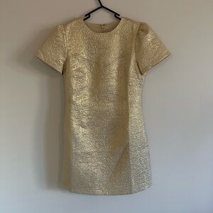 LOFT Textured Cream Mini Dress